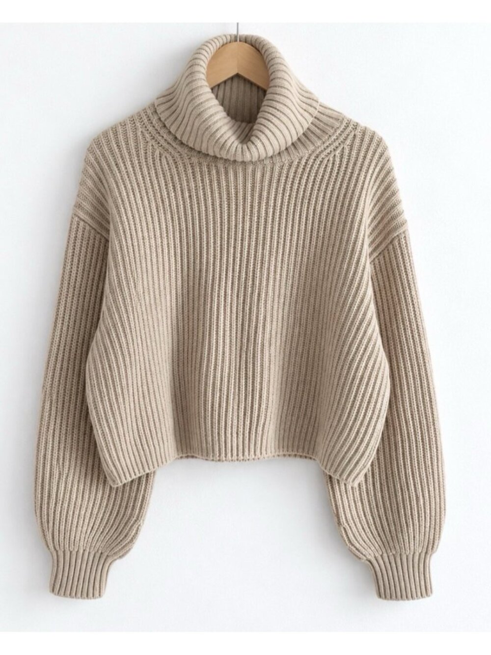 Aritzia Babaton Guell 100% Merino Wool Turtleneck Sweater Camel Women’s M